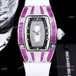 Swiss Grade Richard Mille Lady RM7-1 Bust Down Watch Pink&Clear Diamond 31mm